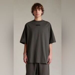 Fear of God Essentials Men’s Size Large Green Ink Cotton Relaxed Fit Tee T-Shirt